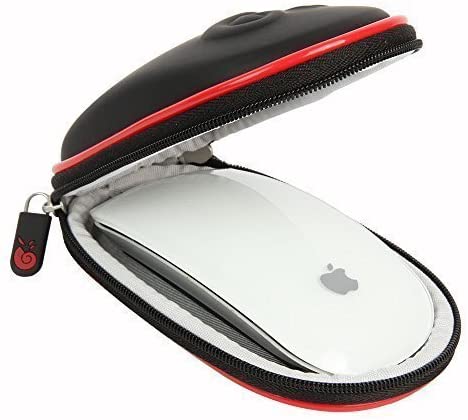 Hermitshell Hard EVA Storage Carrying Case Bag for Apple Magic Mouse (I and II 2nd Gen) and carabiner (Black)