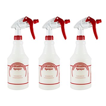 24 Oz. Spray Bottles, 3 Pack, No-clog, Leak-proof Adjustable Nozzle, Janitorial, Cleaning, Housekeeping, Office, Chemical, Pump Bottle, All Purpose Cleaners, Glass Cleaner Sprayer