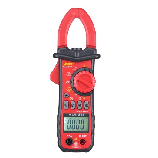 sourcingmap UA2008B 600A AC Clamp Meter Multimeter Testing AC Current AC  DC Voltage Resistance Capacitance Temperature Frequency with Clamp Flashlight