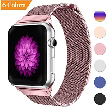 Bandx Milanese Loop Band for Apple Watch 38mm 42mm,Stainless Steel Mesh Band with Magnetic Closure for iWatch Series 3 Series 2 Series 1