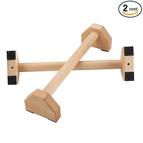 Pellor Pushup Stands Solid Exercise Wooden Push Up Bars Women Men Protable Fitness Gym Gear Equipment Workout Wood Push-up Handles