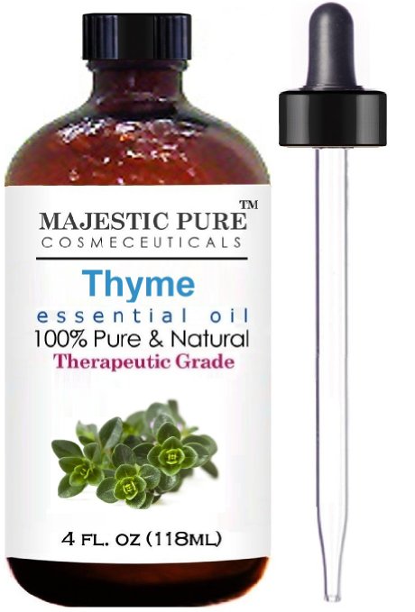 Thyme Essential Oil From Majestic Pure, Therapeutic Grade, Pure and Natural, 4 fl. oz.