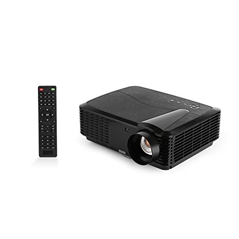 2800 Lumens Video Projector, OCDAY 5.0 Inch LCD TFT Display 1280x768 Resolution Support 1080P by USB HDMI VGA SD AV Compatible with Home Cinema Theater TV Laptop Game iPad iPhone Android Smartphone