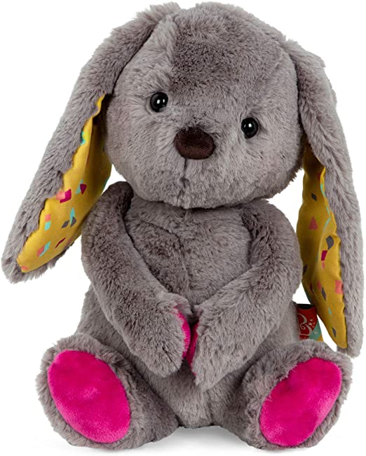 B. toys by Battat – Happy Hues – Sprinkle Bunny – Huggable Stuffed Animal Rabbit Toy – Soft & Cuddly Plush Bunny – Washable – Newborns, Toddlers, Kids, Multicolor, 12 inches
