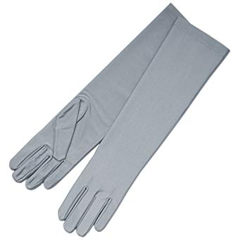 ZaZa Bridal 4-Way Stretch Matte Finish Satin Dress Gloves Below-The-Elbow Length 8BL