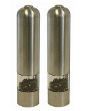 iTouchless PM001C Battery Powered Stainless Steel Pepper and Salt Grinder 2Pack