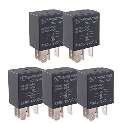 E Support Car Relay 12v 30a Spdt 5pin Pack of 5