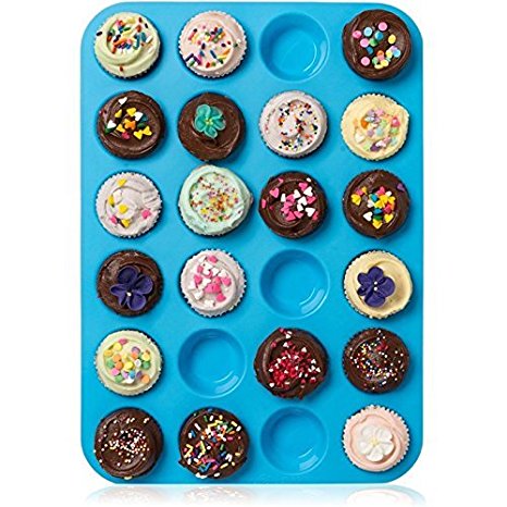 ZTSY 24 Cavity Mini Muffin Cup Silicone Cookies Cupcake Bakeware Pan Soap Tray Mould