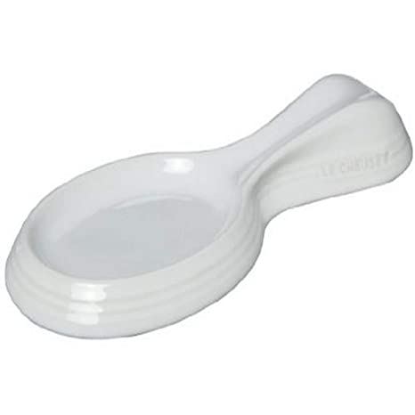 Le Creuset PG0304C-2516  Stoneware Spoon Rest, 10-Inch, White