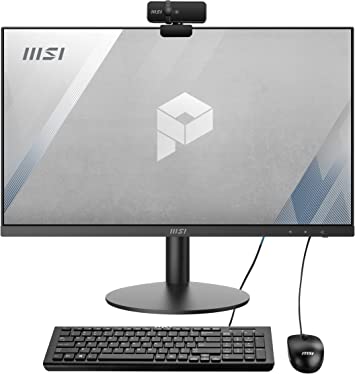 MSI PRO AP241 All-in-One Computer Desktop, 23.8" FHD IPS-Grade LED, Intel Pentium Gold G6405, 4GB Memory, 120GB SSD, WiFi 5, BT 5.1, Black, Windows 10 PRO (11M-004US)