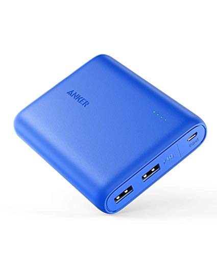 Anker PowerCore 13000 Portable Charger - Compact 13000mAh 2-Port Ultra Portable Phone Charger Power Bank with PowerIQ and VoltageBoost Technology for iPhone, iPad, Samsung Galaxy (Blue)