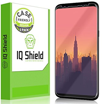 Galaxy S8 Plus Screen Protector (Not Glass), IQ Shield LiQuidSkin Full Coverage Screen Protector for Samsung Galaxy S8 Plus (2-Pack,Case Friendly) HD Clear Anti-Bubble Film