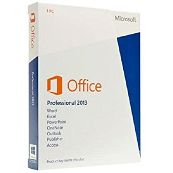 Microsoft Office Professional,  2013, License Card, 1 User (PC)