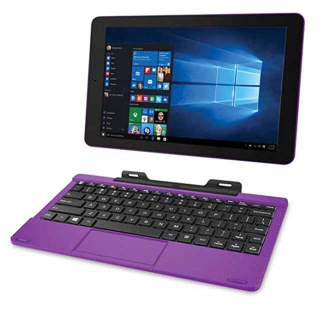 2017 Newest Premium High Performance RCA Cambio 10.1" 2-in-1 Touchscreen Tablet PC Intel Quad-Core Processor 2GB RAM 32GB Hard Drive Webcam Wifi Microsoft Office Mobile Bluetooth Windows 10-Purple