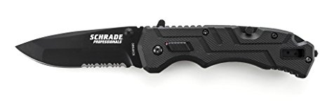 Schrade Professionals SCH911DBS M.A.G.I.C. Assisted Opening Folding Knife Partially Serrated Drop Point Blade