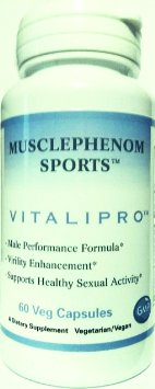 1 Vitalipro Male Enhancement Increase Sexual Performance Testosterone BoosterIncrease Libido and Stamina Erection Quality and Size  Vitality and Energy  Guaranteed Harder Bigger Longer Lasting Erections  60 veg capsules-1 Month Supply 100 30-Day Money Back Guarantee Order Risk Free - By- MusclePhenom Sports