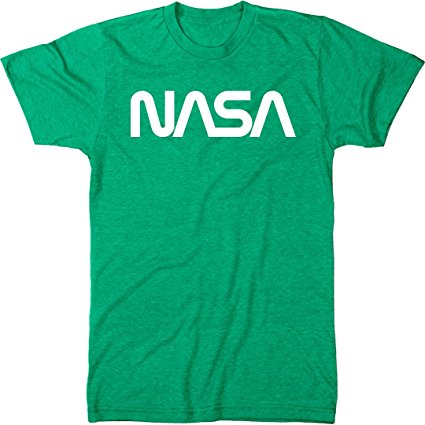 Trunk Candy Men's Vintage NASA White Worm Logo Modern Fit Tri-Blend T-Shirt