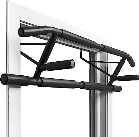 AmStaff Fitness Doorway Pull Up Bar, Portable Multi Grip Chin Up Bar for Home, Foldable Strength Training Pull-Up Bar for Door Frame, Hanging Bar - 450lbs Weight Capacity