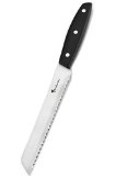 Chef Made Easy 8 Stainless Steel Serrated Bread Knife-Best Kitchen Slicing and Bread Knife Black