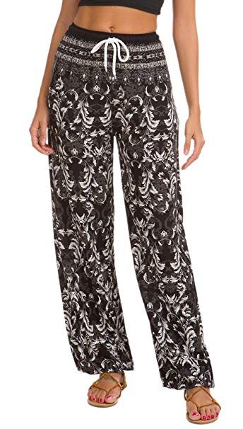 Urban CoCo Women's Floral Print Boho Yoga Pants Harem Pants Jogger Pants