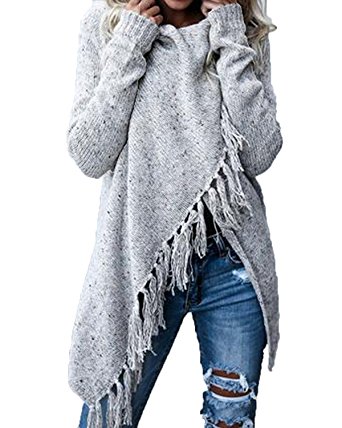 Kimono Cardigan Open Front Speckled Cardigan Sweater for Women Long Sleeves Wrap Cardigan Shawl with Single Button