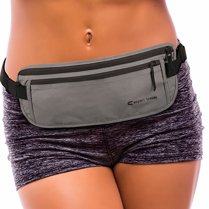 Premium Travel Money Belt - $500 Theft Protection, RFID Blocking, and 2x Credit Card Sleeves