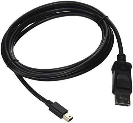 Accell B143B-007B UltraAV Mini DisplayPort to DisplayPort 1.2 Cable with Locking Latch - 6.6 Feet (2 Meters), Black