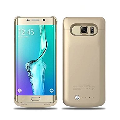 S6 Edge Plus Battery Case,Slim External Battery Case,4200mAh Portable Backup Battery Charger, Cover Case for Samsung Galaxy S6 Edge Plus,Rechargeable Power Bank Case(gold)