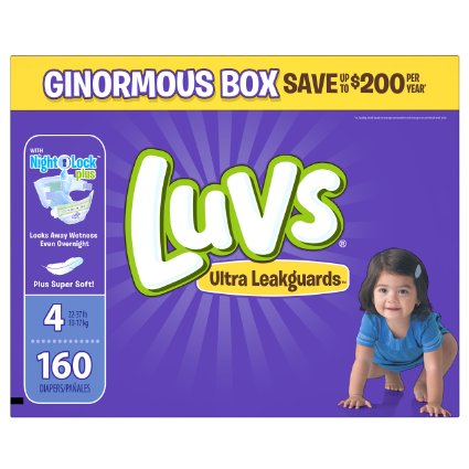 Luvs Ultra Leakguards Diapers, Size 4, 160 Count