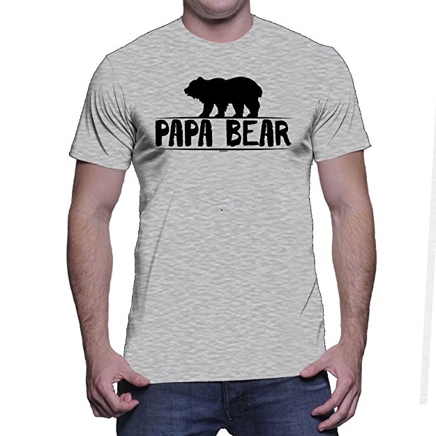 HAASE UNLIMITED Mens Papa Bear - Father's Day Gift T-shirt