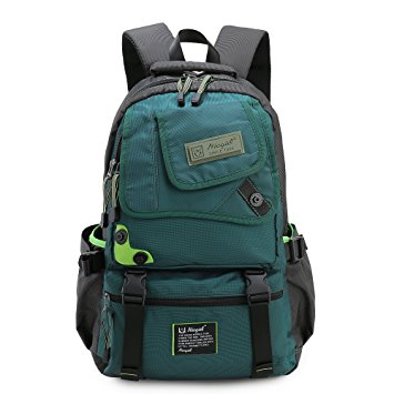 Nicgid 17" Laptop Backpack,Large Leisure Shoulders Daypack Tablet Book Bag For College Travel Hiking Dark Green