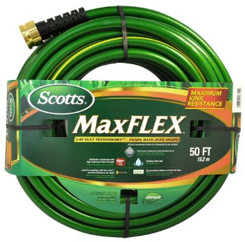 Scotts SMF58050CC MaxFlex Premium Heavy Duty Garden Hose 58-Inch by 50-Feet Green
