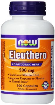 Now Foods Eleuthero 500mg, 100 Vcaps