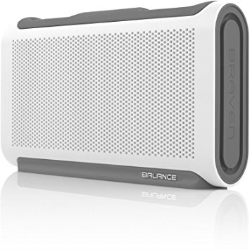 BRAVEN BALANCE Portable Wireless Bluetooth Speaker [18 Hour Playtime][Waterproof] Built-In 4000 mAh Power Bank - Retail Packaging - White