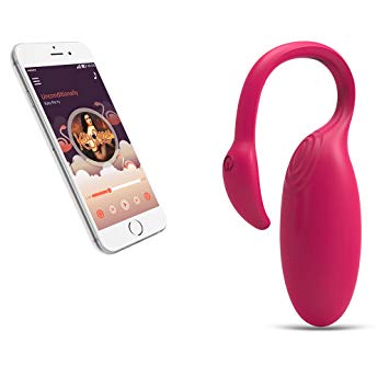 Cugap Bluetooth Remote Control Vibrator App with iOS Android Personal Intelligent Massage~Hot Red