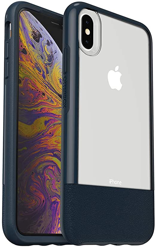 OtterBox Clear & Leather Case for iPhone Xs Max - LUCENT JADE (CLEAR/DARK JADE/DARK JADE LEATHER)
