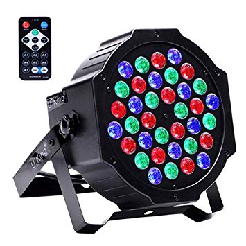 U`King Stage Lighting Uplights with RGB 36 LED Par Lights by IR Remote and DMX Control for Wedding Party DJ Up Lighting Stage Lights