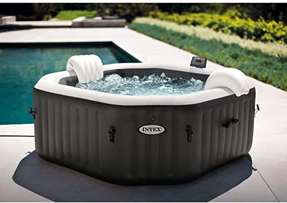 Intex 79" X 28" PureSpa Jet and Bubble Deluxe Inflatable Spa Set, 4-Person 28457E