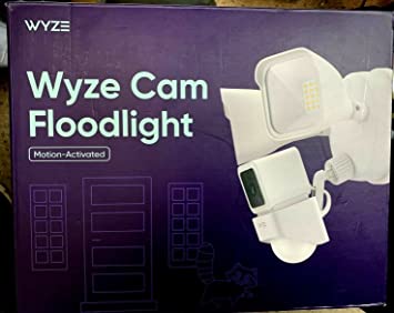 Wyze Cam Floodlight with 2600 Lumen LEDs, Wired 1080p HD IP65 Outdoor Smart Security Camera, Color Night Vision, 270-Degree Customizable Motion Detection, 90dB Siren, and Two-Way Audio