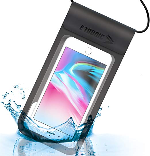 Waterproof Phone Case: Best UNIVERSAL Cellphone Dry Bag Water Proof Pouch. Clear Cover Underwater Cases Holder Bags for All Cell Phones. iPhone Plus X 8 7 6 6S & Galaxy S9 S8 S7 S6 & Google Pixel etc