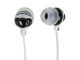 Monoprice 108321 Button Design Noise Isolating Earphones for Cellphones - Retail Packaging - Black and White