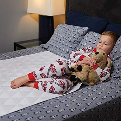 The Original MIGHTY MONKEY Slip-Resistant Incontinence Mattress Pad Cover for Bed Wetting (52"x 34"), Waterproof, Reusable, Soft Cotton Blend, Sheet Protector, Machine Washable, Adults, Children, Dogs