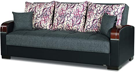 Ottomanson Gray Mobimax Upholstery Convertible Sofabed with Storage, Sofa