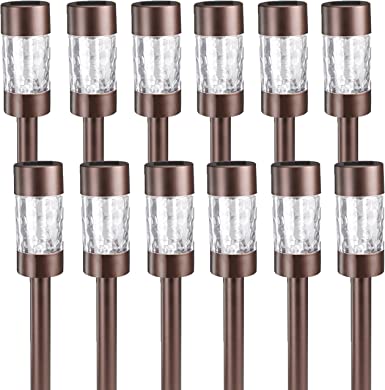 Westinghouse (12 Pack) 758365-78WH Pinnacle Solar Garden Stake Light (Bronze)