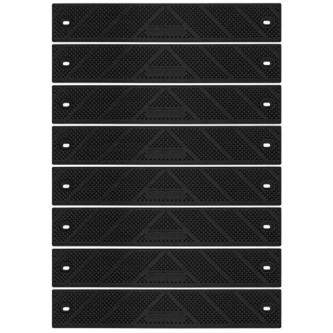 Grip Strip Extension No Adhesive Tread Tape Anti Non-Slip High Traction, Safety, Step, Indoor, Outdoor for Any Stairs in Your Home or Outdoor Setting 12" x 2" (8 Pack, Black)