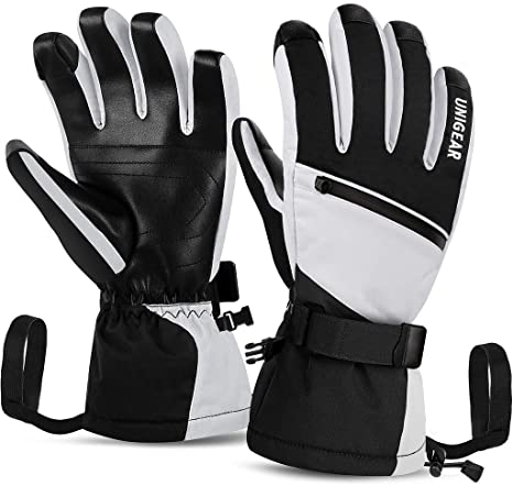 Unigear Ski Gloves Waterproof Touchscreen Snowboard Gloves, Warm Winter Snow Gloves for Cold Weather, Fits Both Men & Women