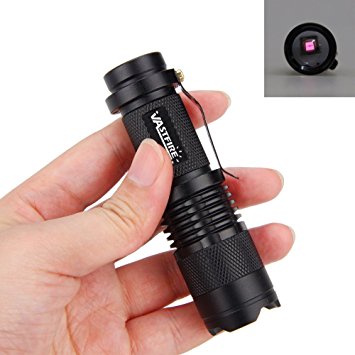 VastFire 850nm 5W IR Zoomable LED Infrared Tactical Flashlight Torch Outdoor Sports Hunting Watching Lantern Camping Night Vision AA/14500 (Black) (Torch Only)