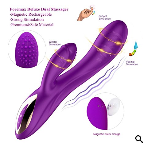 Foremax Vibrator Massage Wand Silicone Magnetic Rechargeable Vibrating Massager