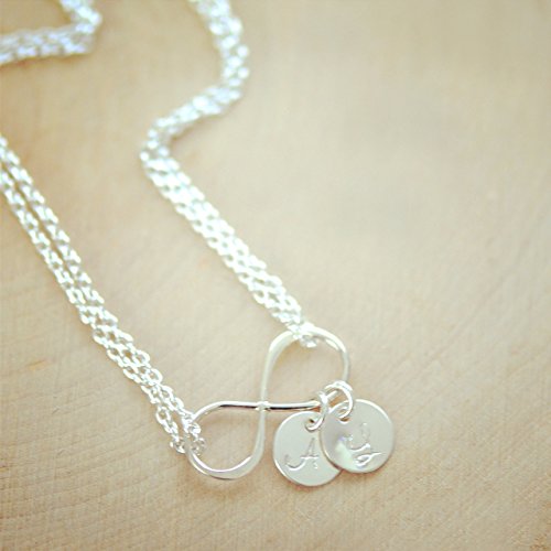 Personalized Sterling Silver Infinity Necklace , Sterling Silver Infinity Necklace , Sterling SilverI nitial Necklace