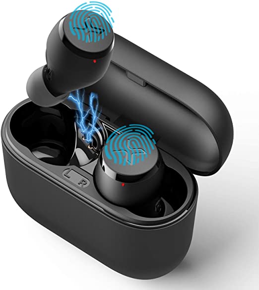 Edifier X3 True Wireless Earbuds, Bluetooth 5.0 Music Earbuds with CVC 8.0 Noise Canceling, TWS In-Ear Headphones with Charge Case, IP55 Dustproof & Waterproof, Deep Bass, Black